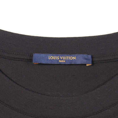 テルモヒートリアクティブ 半袖Tシャツ コットン ブラック ルイヴィトン トップス LOUIS VUITTON