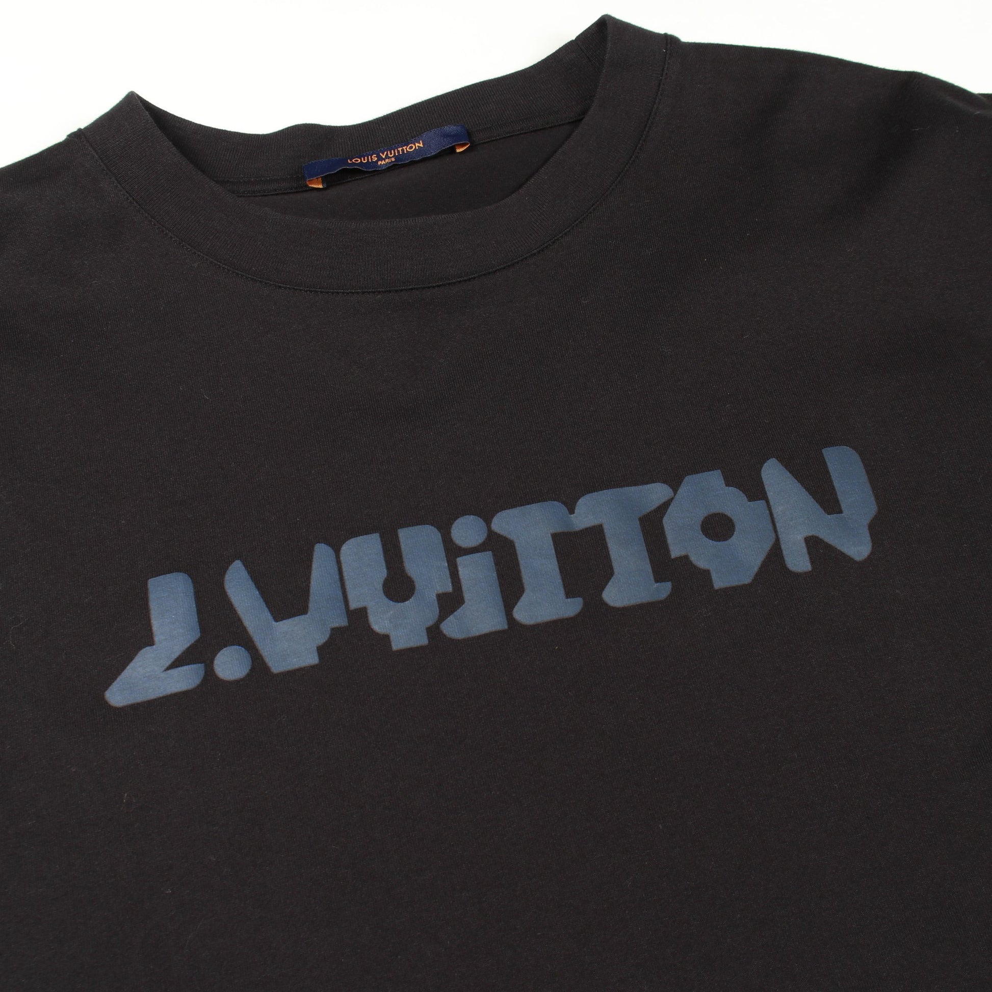 テルモヒートリアクティブ 半袖Tシャツ コットン ブラック ルイヴィトン トップス LOUIS VUITTON