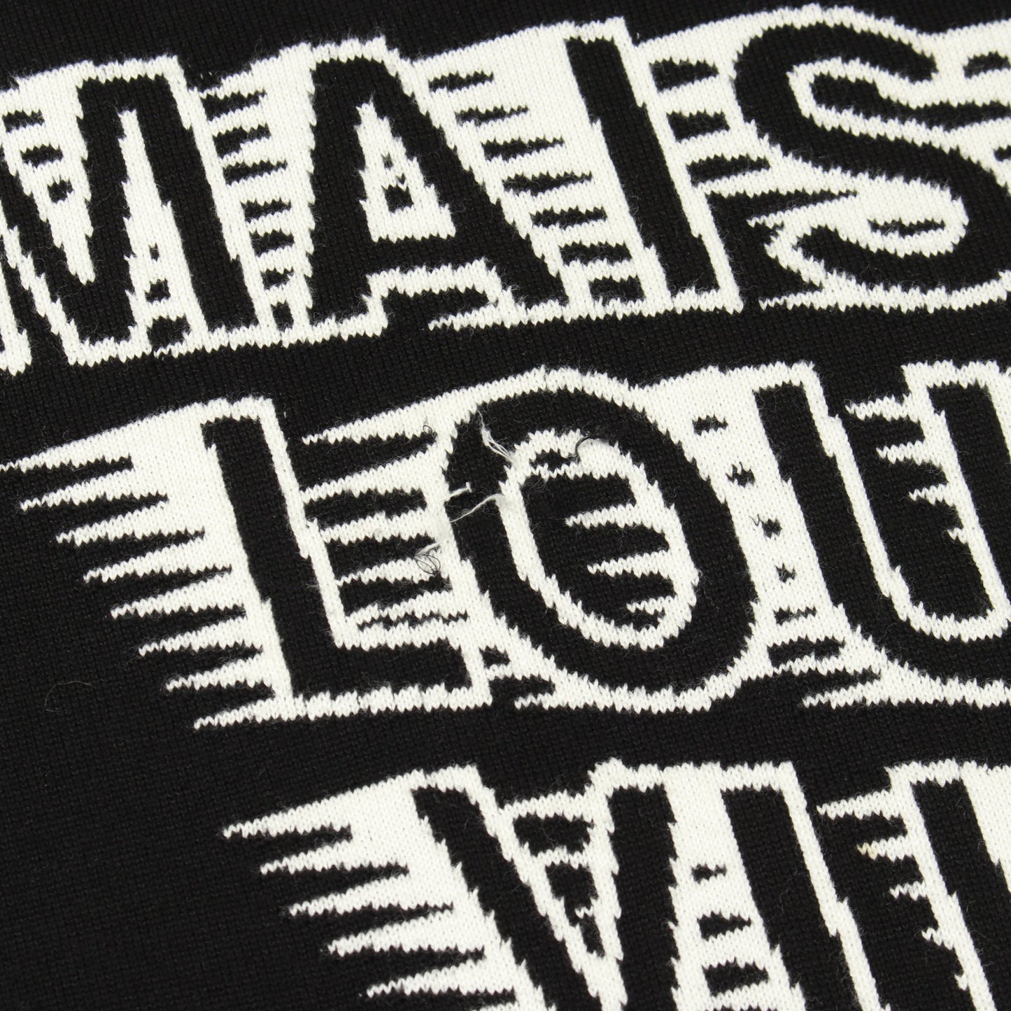 メゾンロゴ ニット 半袖Tシャツ コットン ブラック ホワイト ルイヴィトン トップス LOUIS VUITTON