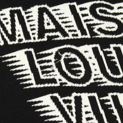 メゾンロゴ ニット 半袖Tシャツ コットン ブラック ホワイト ルイヴィトン トップス LOUIS VUITTON