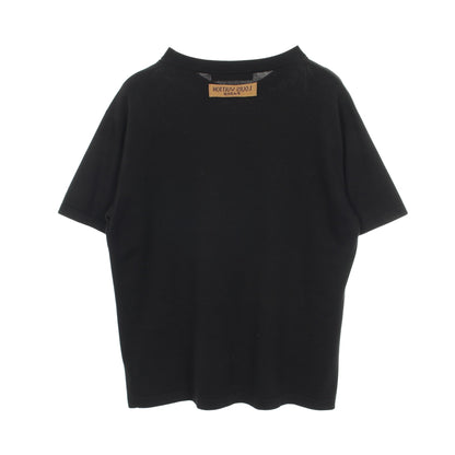 メゾンロゴ ニット 半袖Tシャツ コットン ブラック ホワイト ルイヴィトン トップス LOUIS VUITTON
