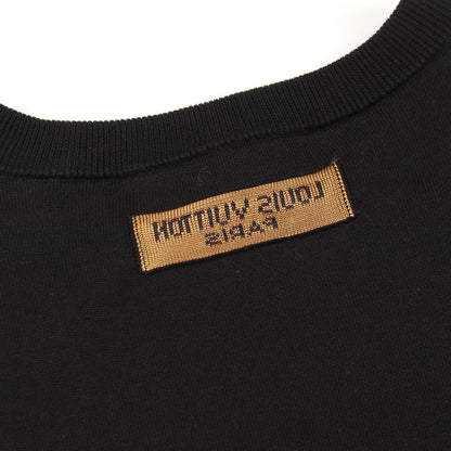 メゾンロゴ ニット 半袖Tシャツ コットン ブラック ホワイト ルイヴィトン トップス LOUIS VUITTON