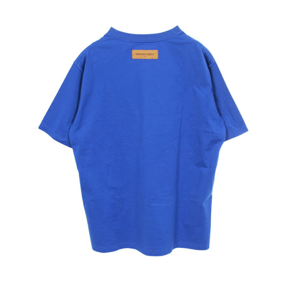 エンボスLVロゴ 半袖Tシャツ コットン ブルー ルイヴィトン トップス LOUIS VUITTON