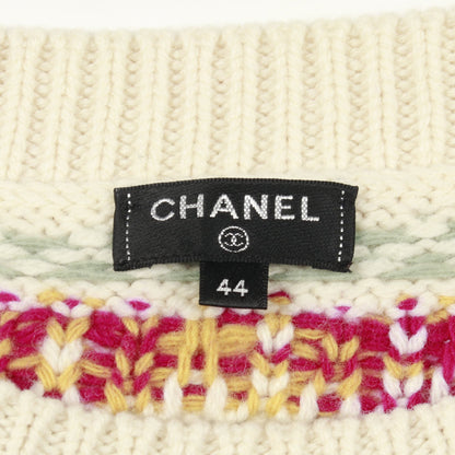 ココネージュ ニット ウール オフホワイト ピンクパープル イエロー シャネル トップス CHANEL