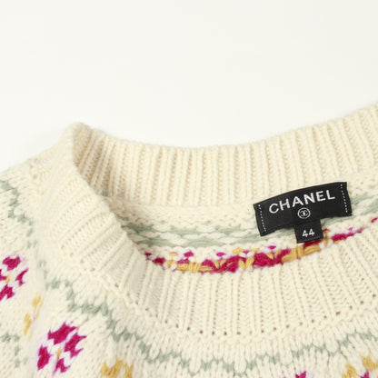 ココネージュ ニット ウール オフホワイト ピンクパープル イエロー シャネル トップス CHANEL