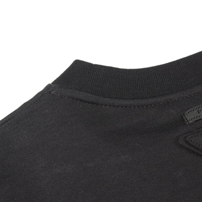 クロップド 半袖Tシャツ コットン ブラック プラダ トップス PRADA
