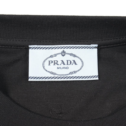 クロップド 半袖Tシャツ コットン ブラック プラダ トップス PRADA