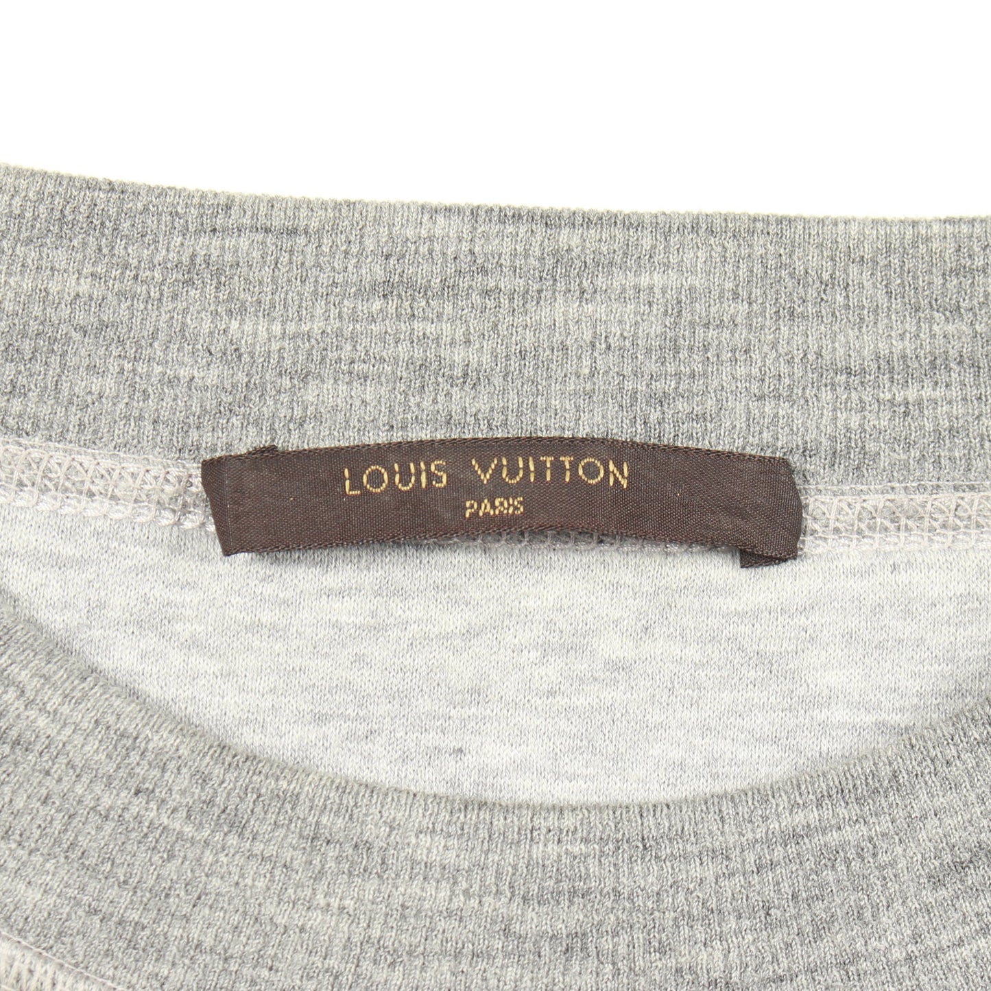 LOUIS VUITTON × Christopher Nemeth スウェットシャツ クルーネック コットン ウール グレー ライトブラウン ルイヴィトン トップス LOUIS VUITTON