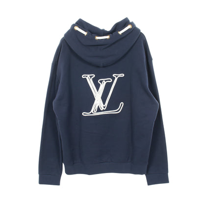 LVロゴ プルオーバーパーカー コットン ネイビー ルイヴィトン トップス LOUIS VUITTON