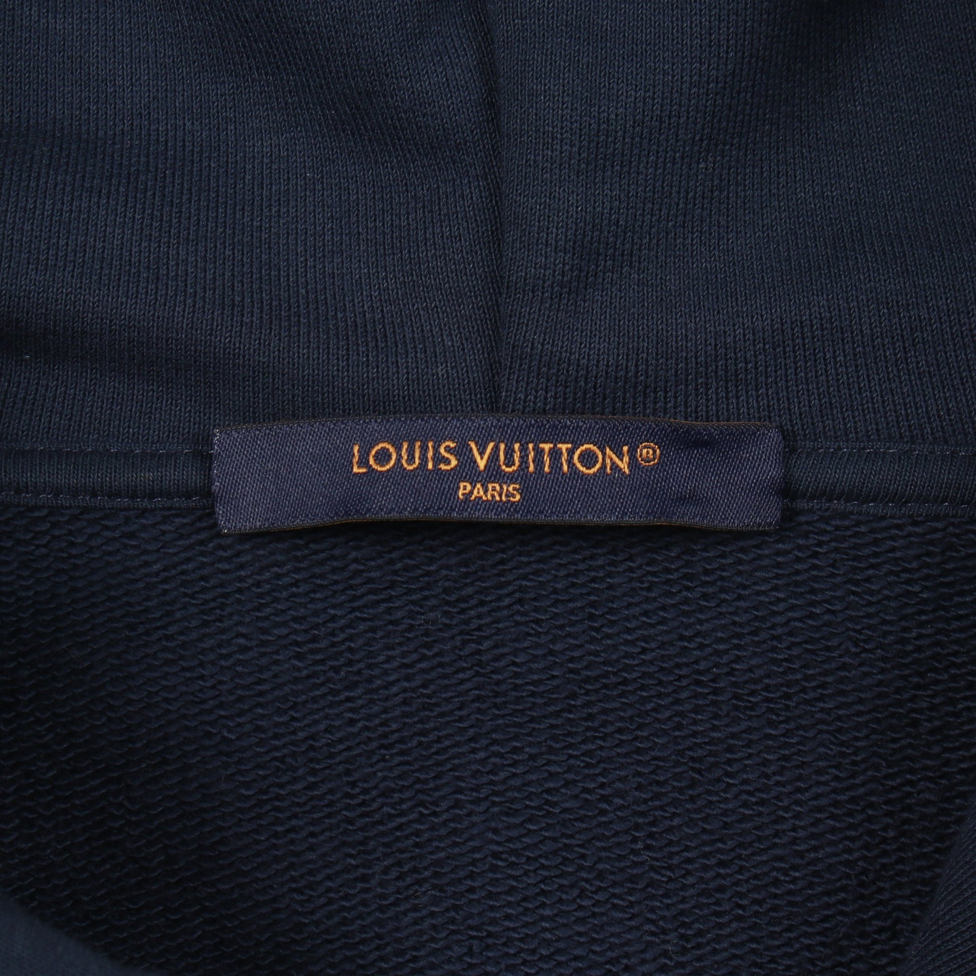 LVロゴ プルオーバーパーカー コットン ネイビー ルイヴィトン トップス LOUIS VUITTON