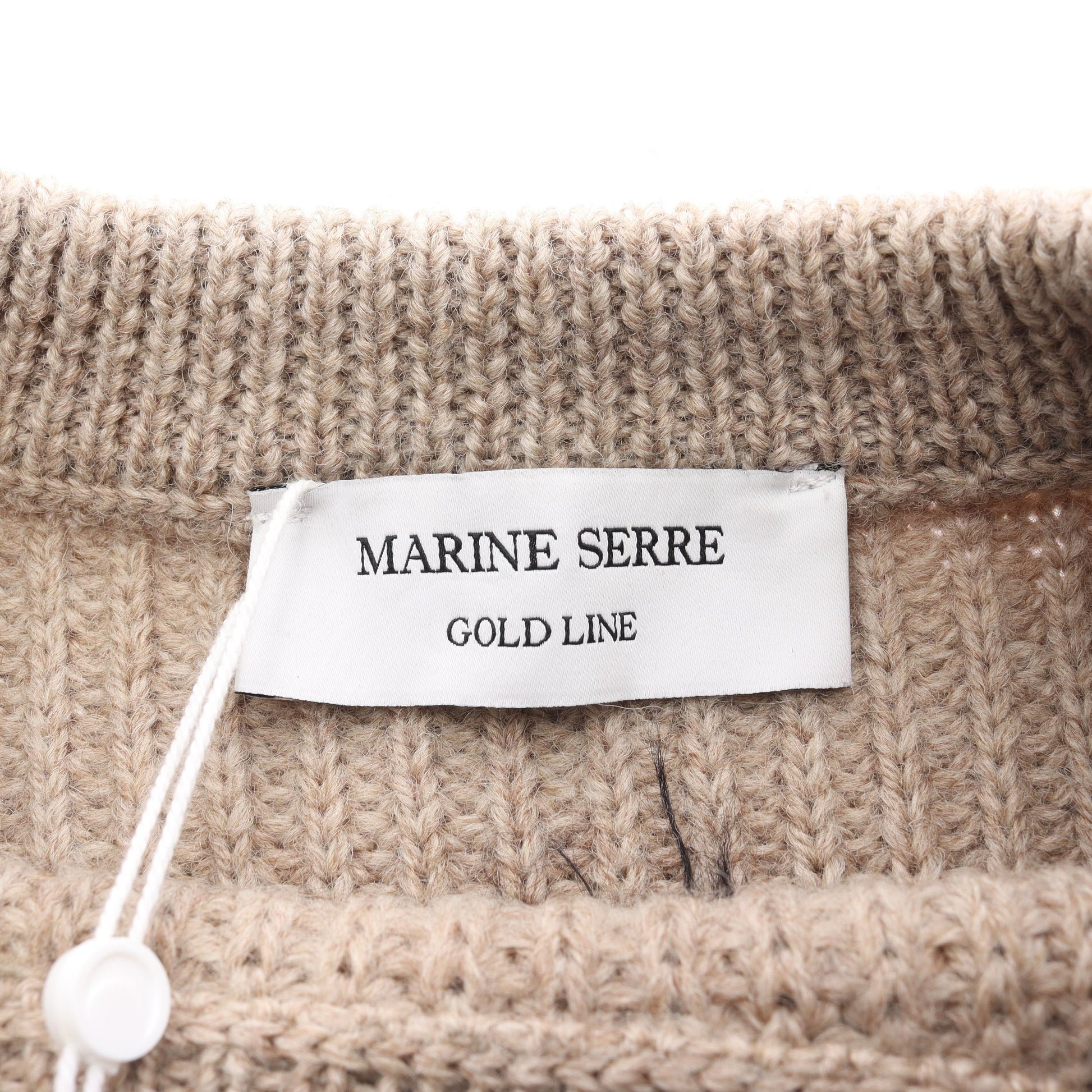 ニット ムーンロゴ ウール グレーベージュ マリーンセル トップス MARINE SERRE
