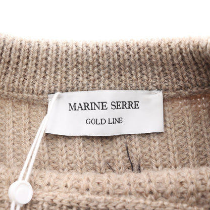 ニット ムーンロゴ ウール グレーベージュ マリーンセル トップス MARINE SERRE