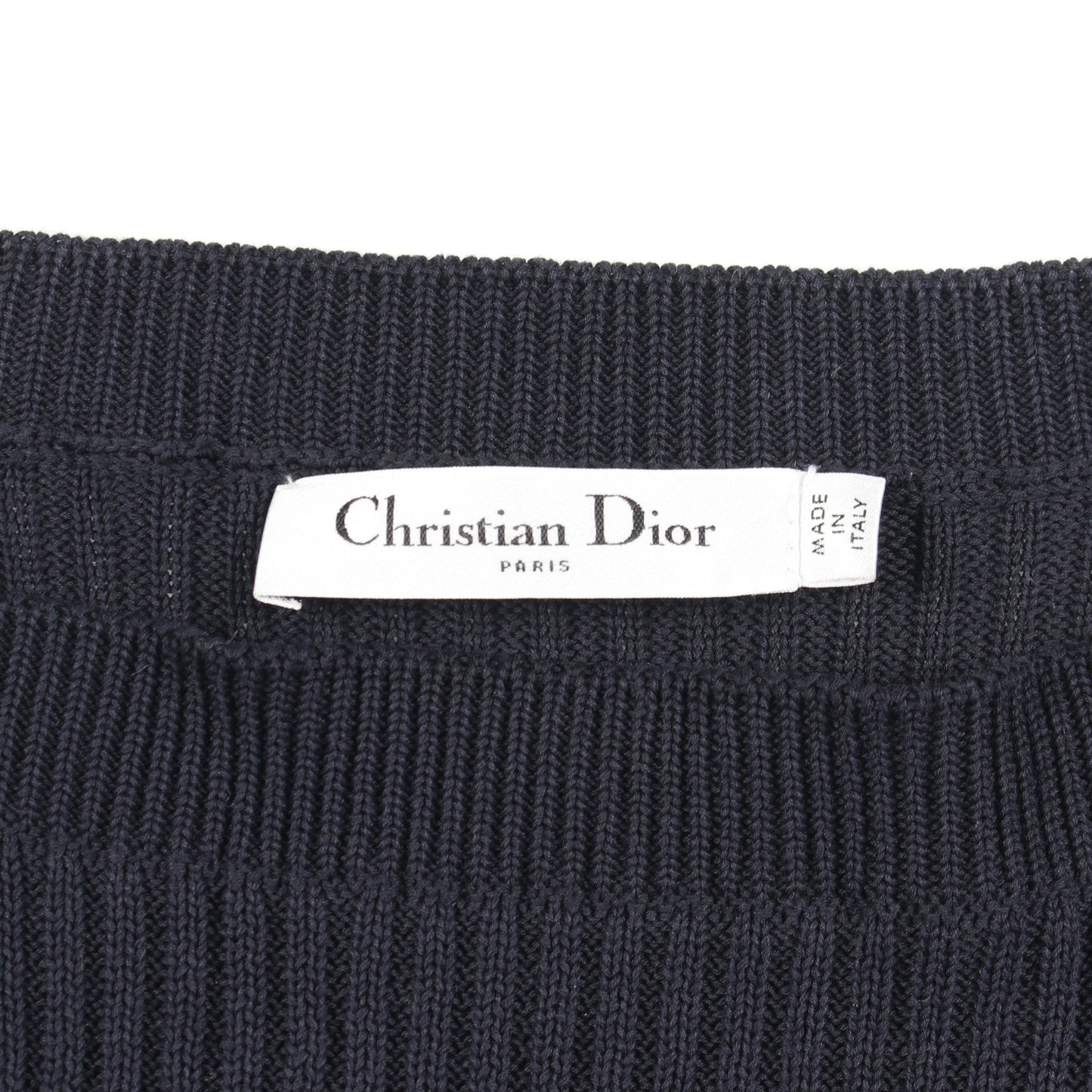 スター ロゴ ボーダー ニット コットン ネイビー ホワイト クリスチャンディオール トップス Christian Dior