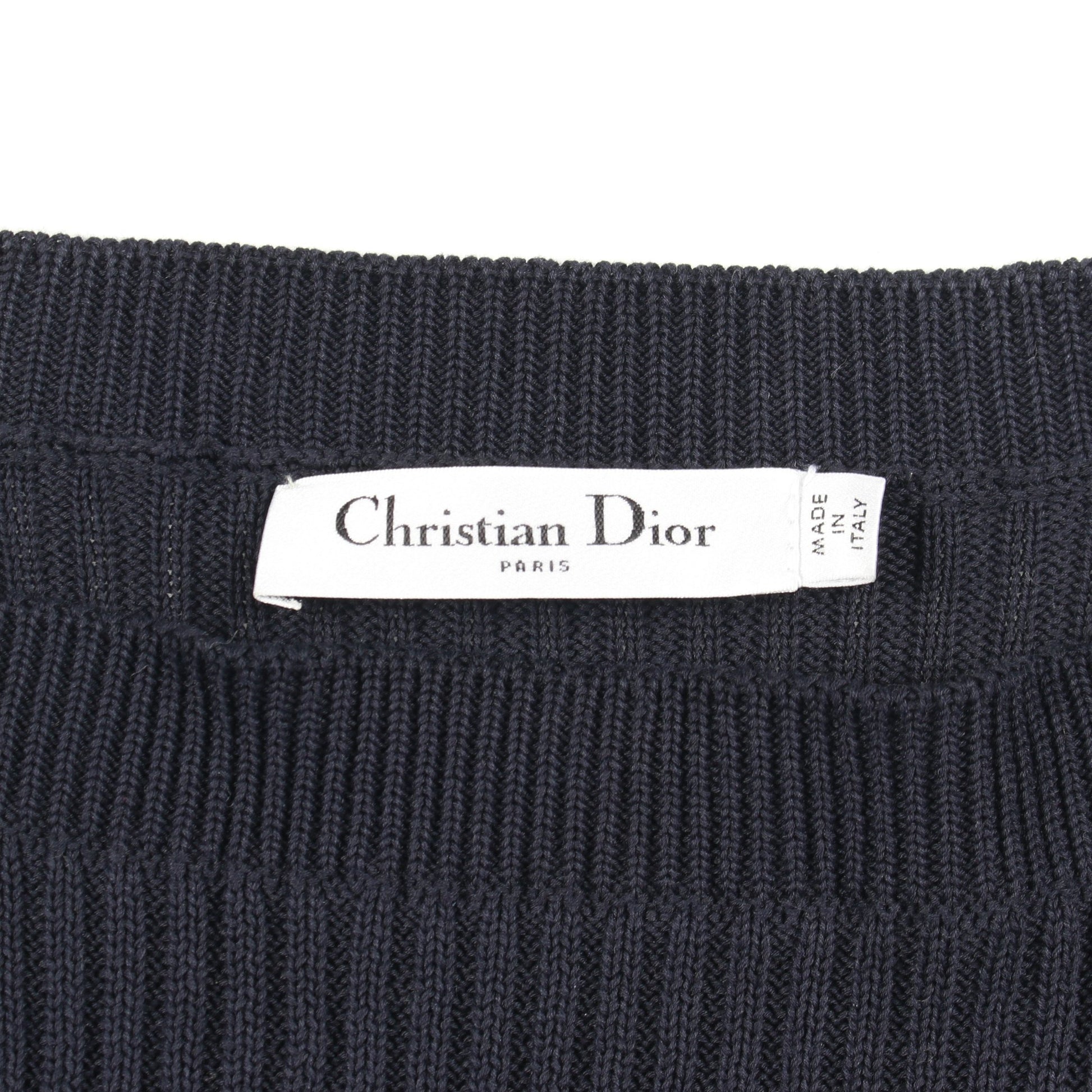 スター ロゴ ボーダー ニット コットン ネイビー ホワイト クリスチャンディオール トップス Christian Dior