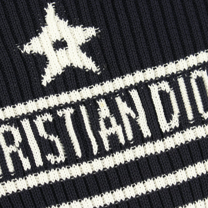 スター ロゴ ボーダー ニット コットン ネイビー ホワイト クリスチャンディオール トップス Christian Dior