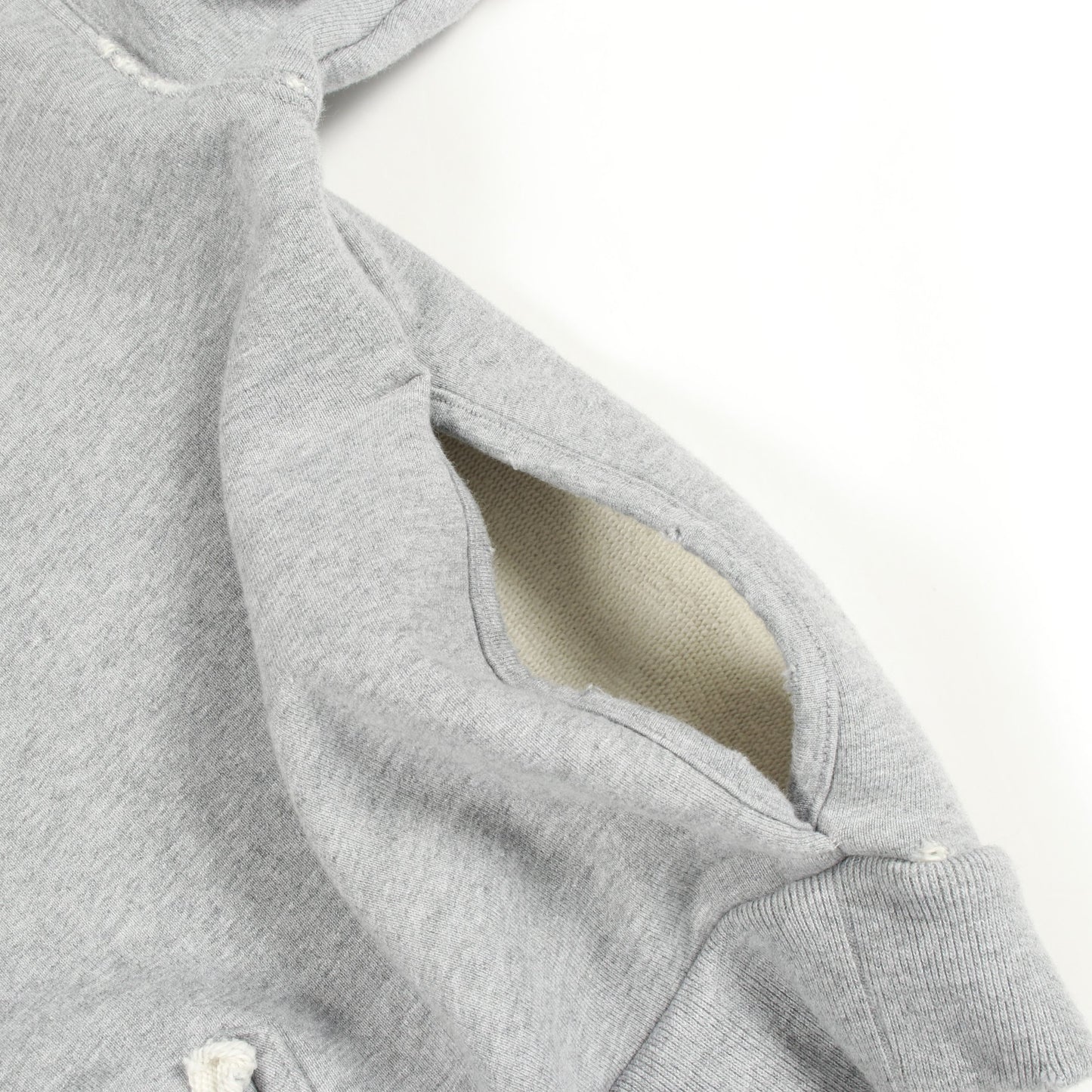 TAPE TYPE BBロゴ プルオーバーパーカー コットン グレー ダメージ加工 バレンシアガ トップス BALENCIAGA