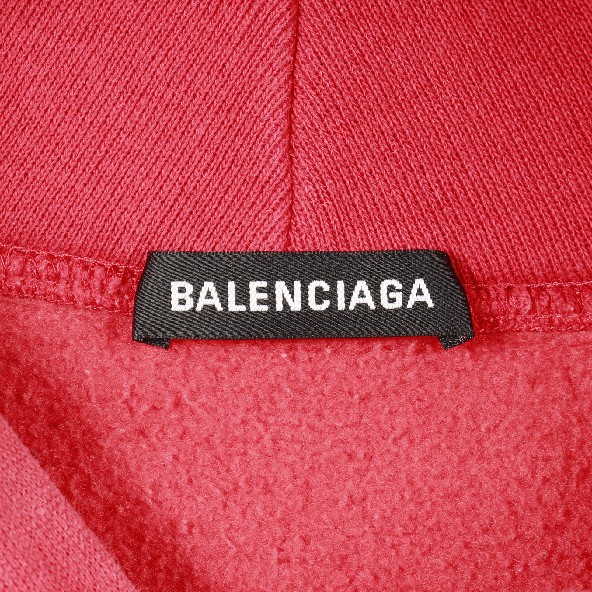 WFP ロゴプリント プルオーバーパーカー 長袖 プリント コットン レッド バレンシアガ トップス BALENCIAGA