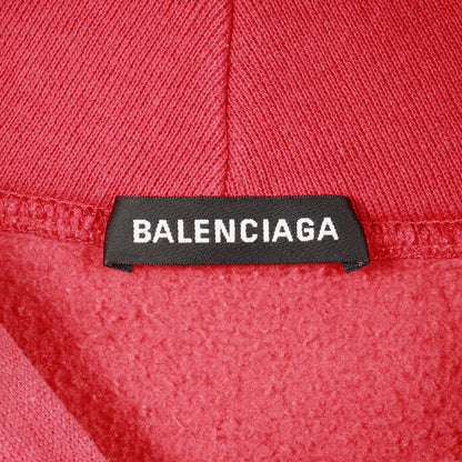 WFP ロゴプリント プルオーバーパーカー 長袖 プリント コットン レッド バレンシアガ トップス BALENCIAGA