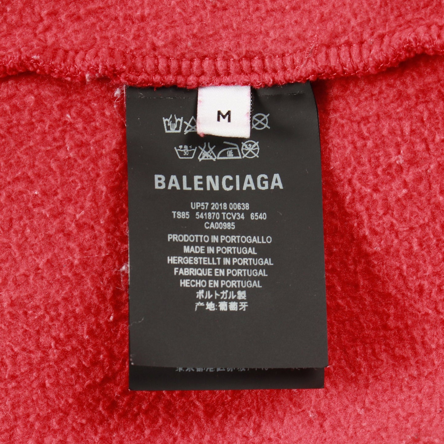 WFP ロゴプリント プルオーバーパーカー 長袖 プリント コットン レッド バレンシアガ トップス BALENCIAGA