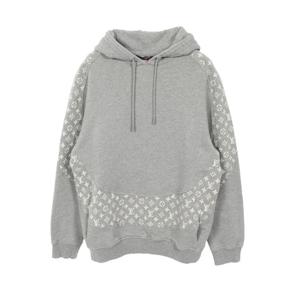 モノグラム サークルカットフーディ プルオーバーパーカー コットン グレー ルイヴィトン トップス LOUIS VUITTON