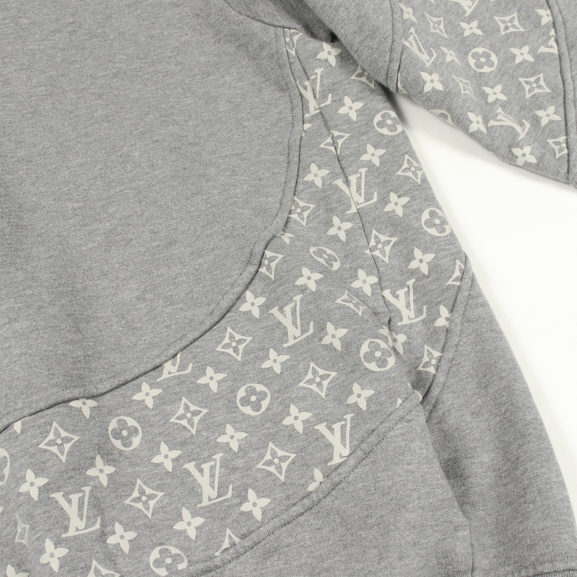 モノグラム サークルカットフーディ プルオーバーパーカー コットン グレー ルイヴィトン トップス LOUIS VUITTON