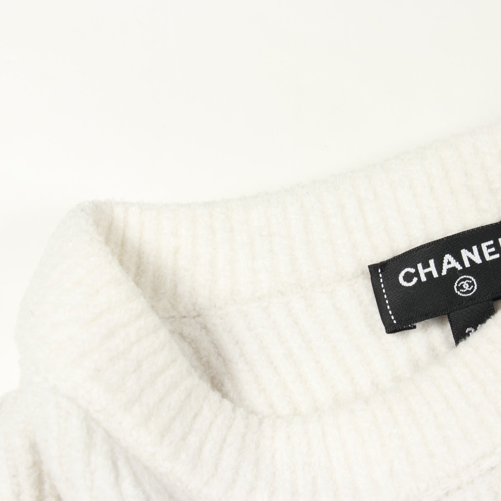 ココマーク ニット レーヨン コットン ホワイト ブラック ライトブルー シャネル トップス CHANEL