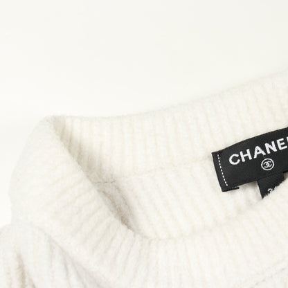 ココマーク ニット レーヨン コットン ホワイト ブラック ライトブルー シャネル トップス CHANEL