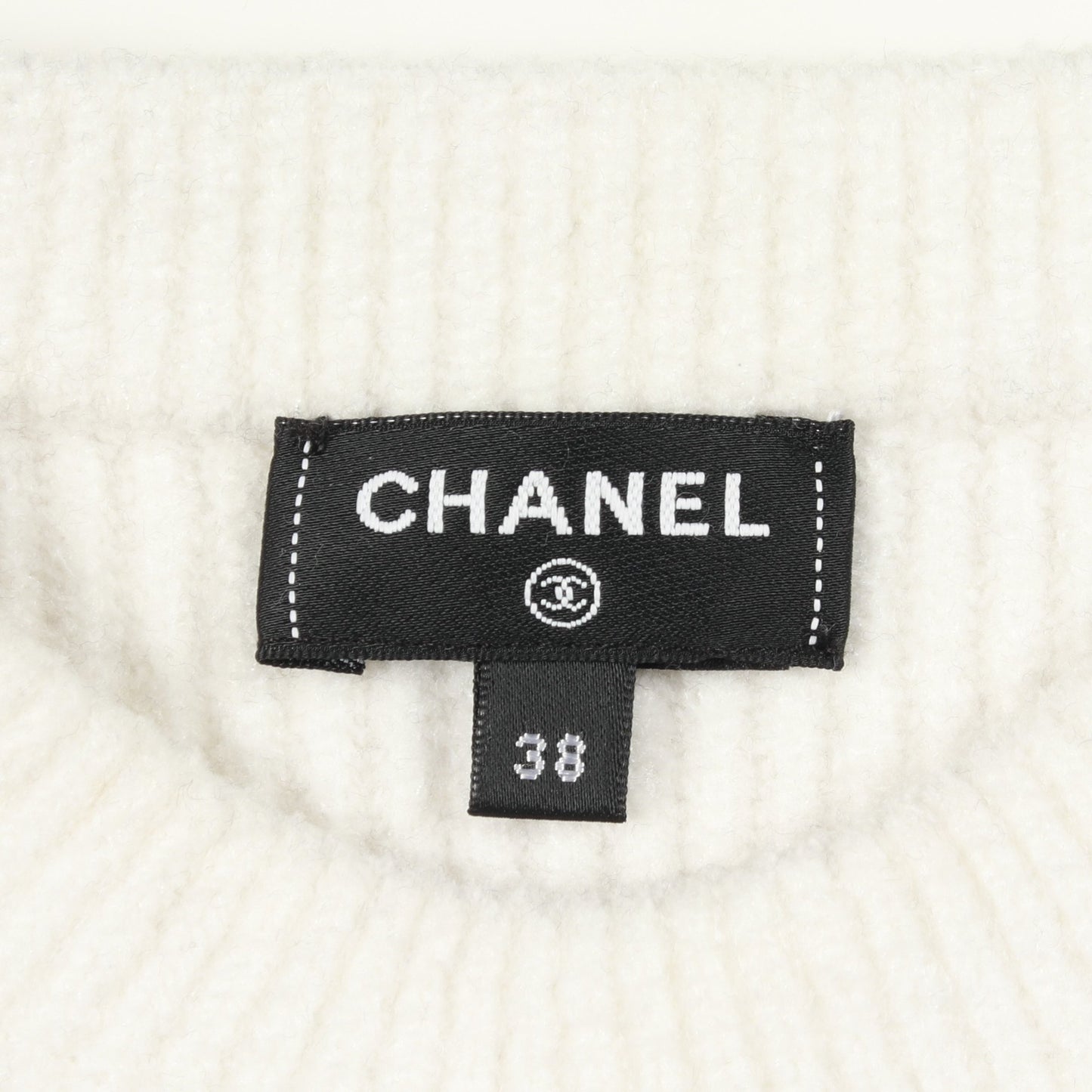 ココマーク ニット レーヨン コットン ホワイト ブラック ライトブルー シャネル トップス CHANEL