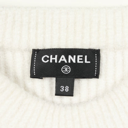 ココマーク ニット レーヨン コットン ホワイト ブラック ライトブルー シャネル トップス CHANEL