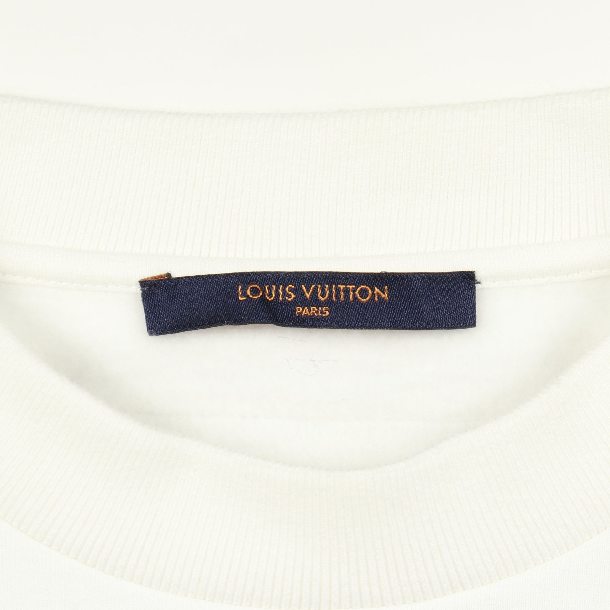 モノグラムフラワー エンブロイダリー スウェットシャツ クルーネック コットン ホワイト ブルー イエロー ルイヴィトン トップス LOUIS VUITTON