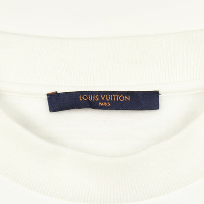 モノグラムフラワー エンブロイダリー スウェットシャツ クルーネック コットン ホワイト ブルー イエロー ルイヴィトン トップス LOUIS VUITTON