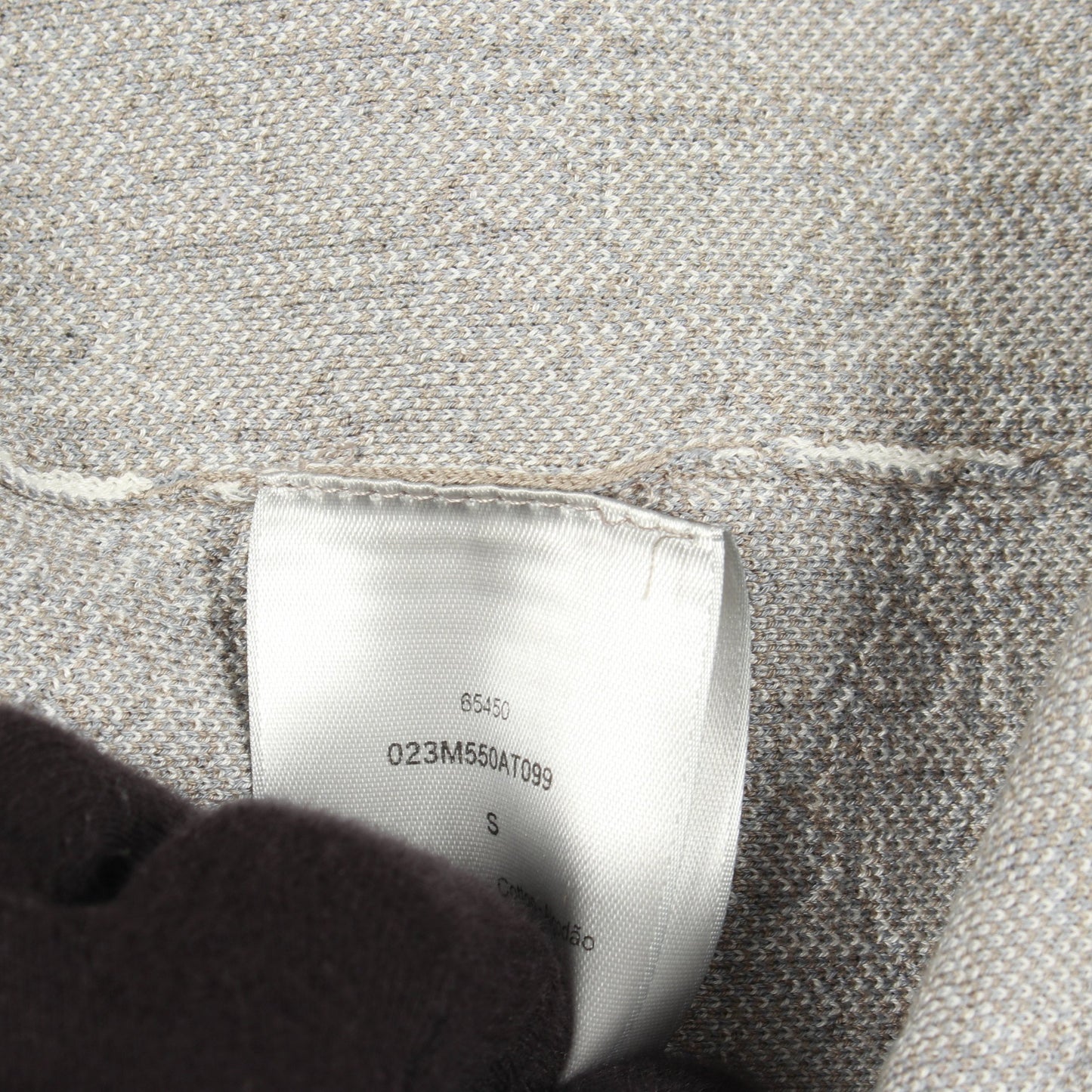 オブリーク ニット シャツ コットン ホワイト ブラウン ディオール トップス DIOR