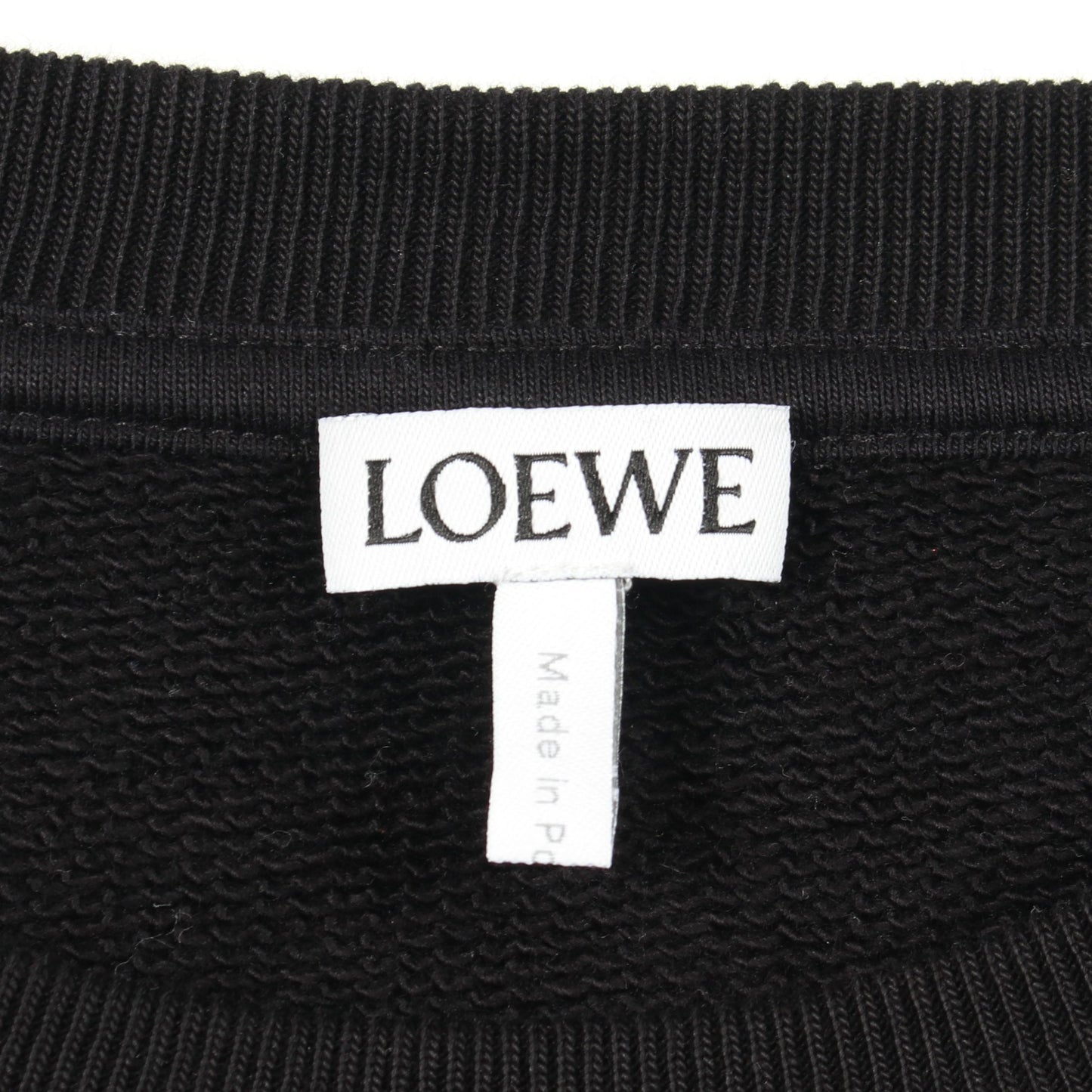 アナグラム スウェットシャツ コットン ブラック ロエベ トップス LOEWE