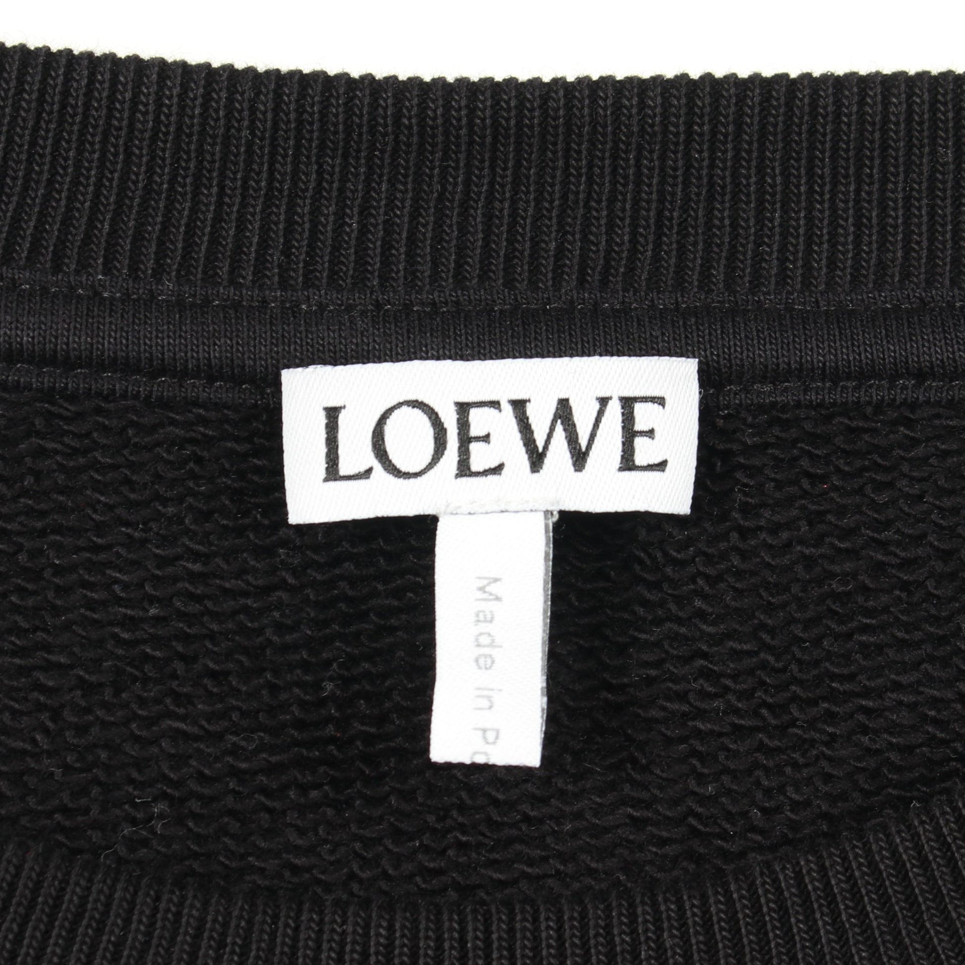 アナグラム スウェットシャツ コットン ブラック ロエベ トップス LOEWE