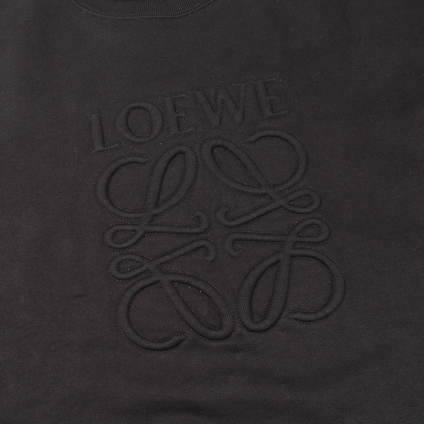 アナグラム スウェットシャツ コットン ブラック ロエベ トップス LOEWE