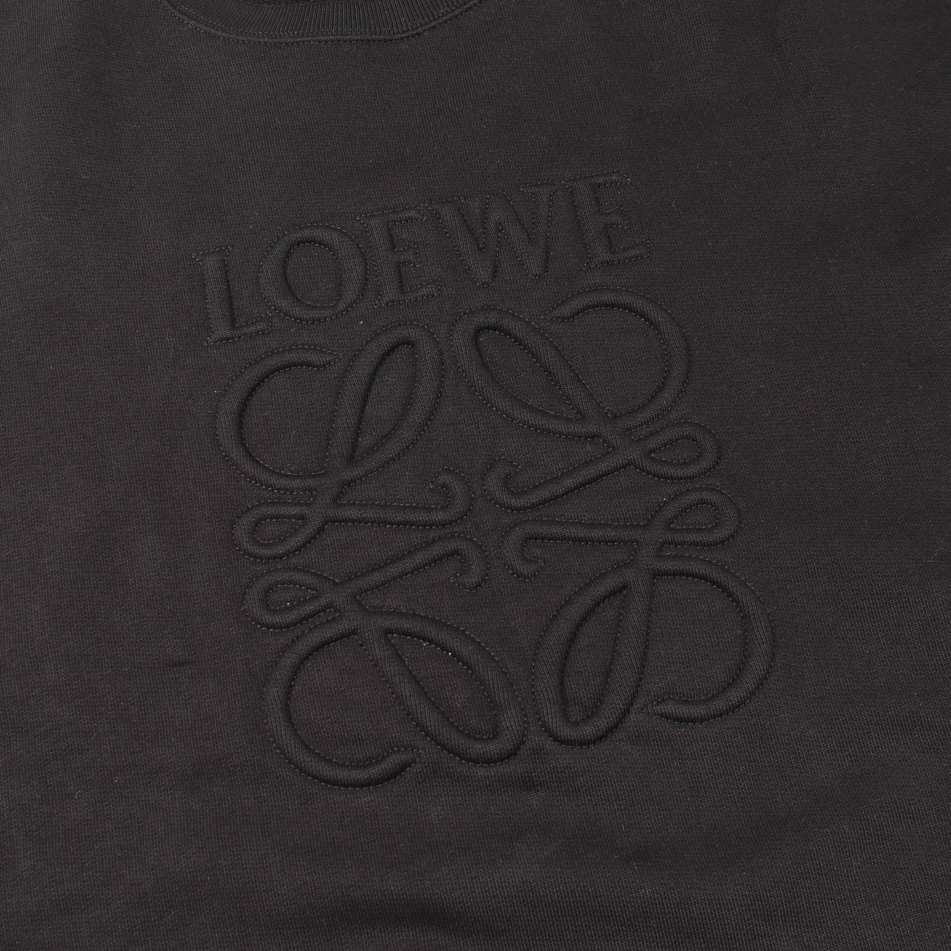 アナグラム スウェットシャツ コットン ブラック ロエベ トップス LOEWE