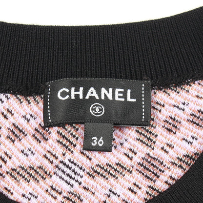 ココマーク ニット クルーネック ウール コットン ブラック ライトパープル マルチカラー 23AW シャネル トップス CHANEL