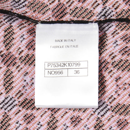 ココマーク ニット クルーネック ウール コットン ブラック ライトパープル マルチカラー 23AW シャネル トップス CHANEL