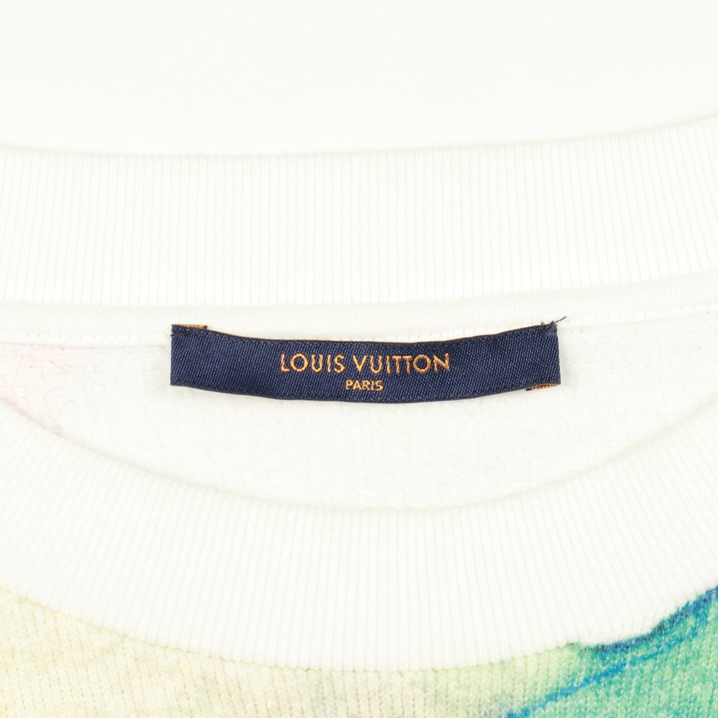 ウォーターカラー ジャイアントモノグラム トレーナー スウェットシャツ コットン ホワイト マルチカラー ルイヴィトン トップス LOUIS VUITTON