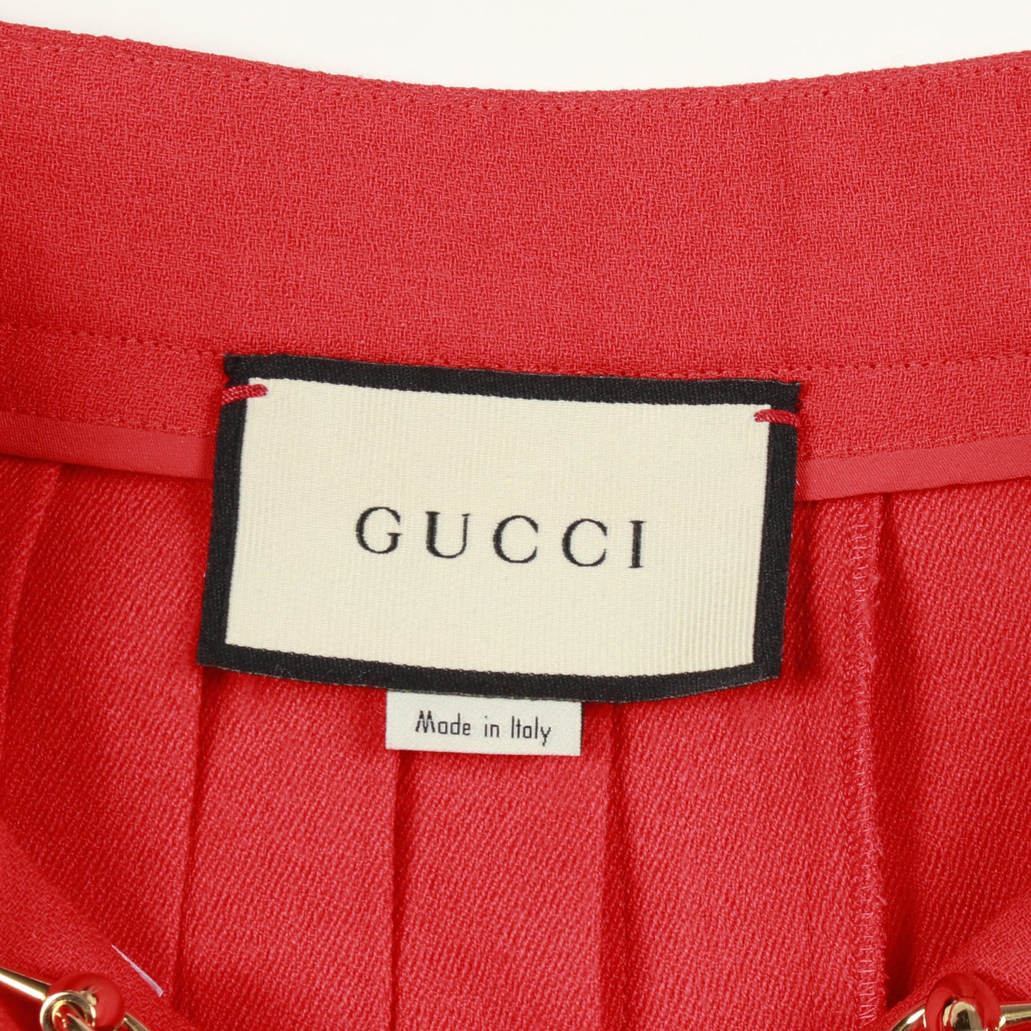 プリーツ スカート ウール レッド グッチ ボトムス GUCCI