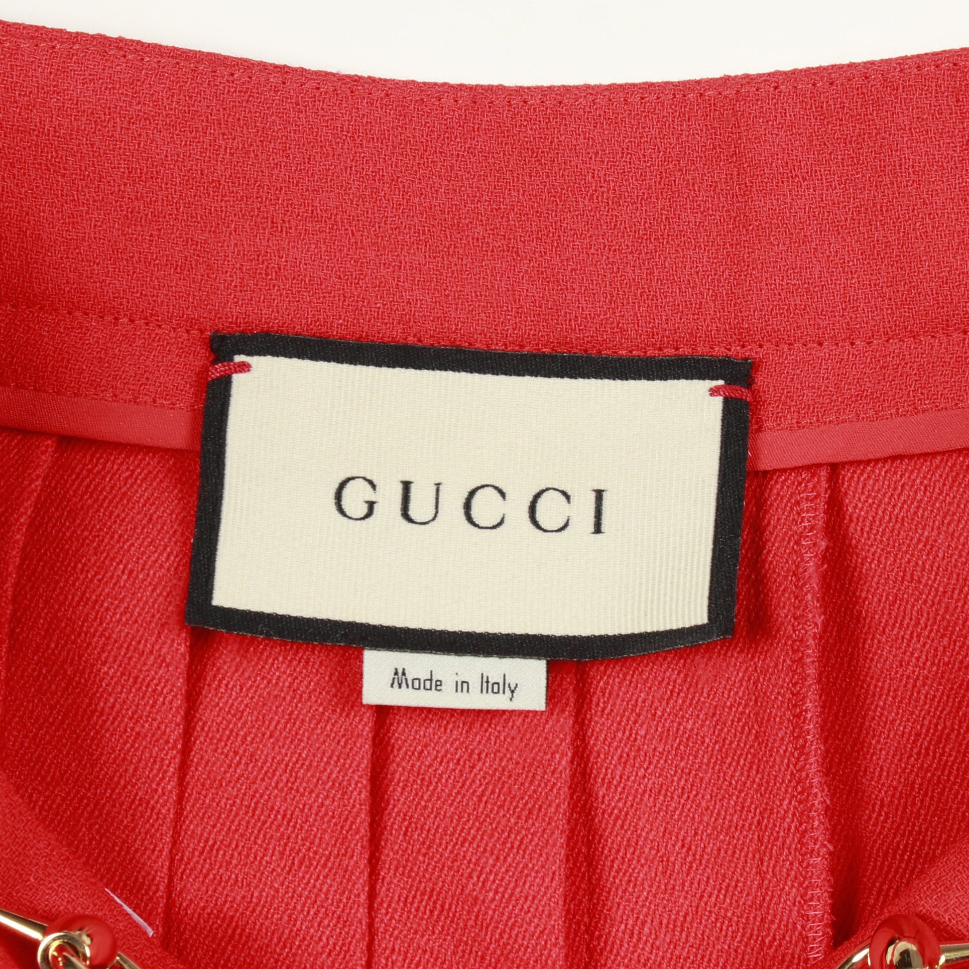 プリーツ スカート ウール レッド グッチ ボトムス GUCCI