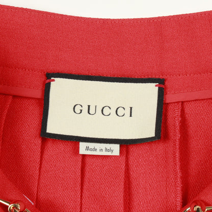 プリーツ スカート ウール レッド グッチ ボトムス GUCCI
