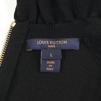 ロゴ プリーツ ニットワンピース ウール ブラック ルイヴィトン ワンピース LOUIS VUITTON