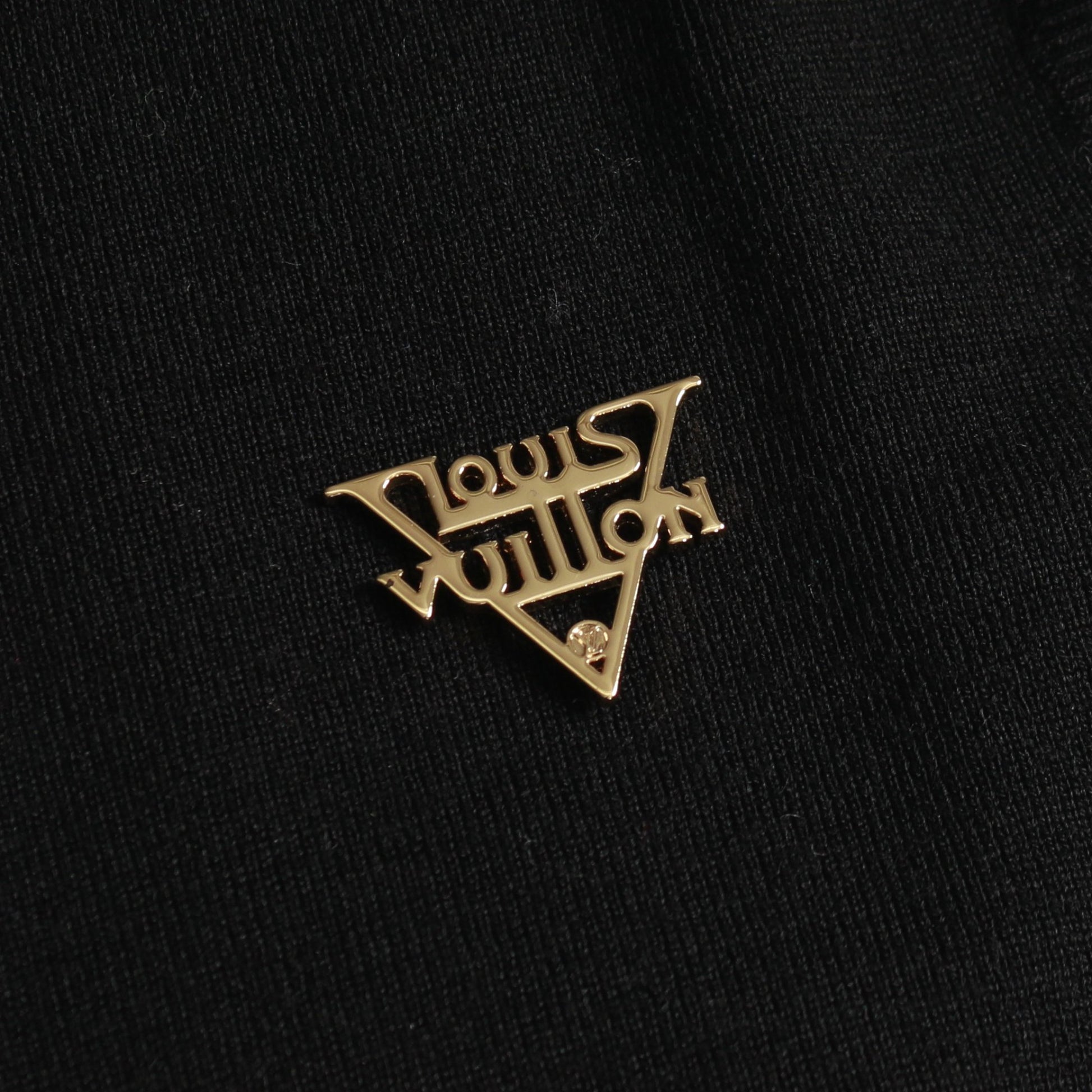 ロゴ プリーツ ニットワンピース ウール ブラック ルイヴィトン ワンピース LOUIS VUITTON