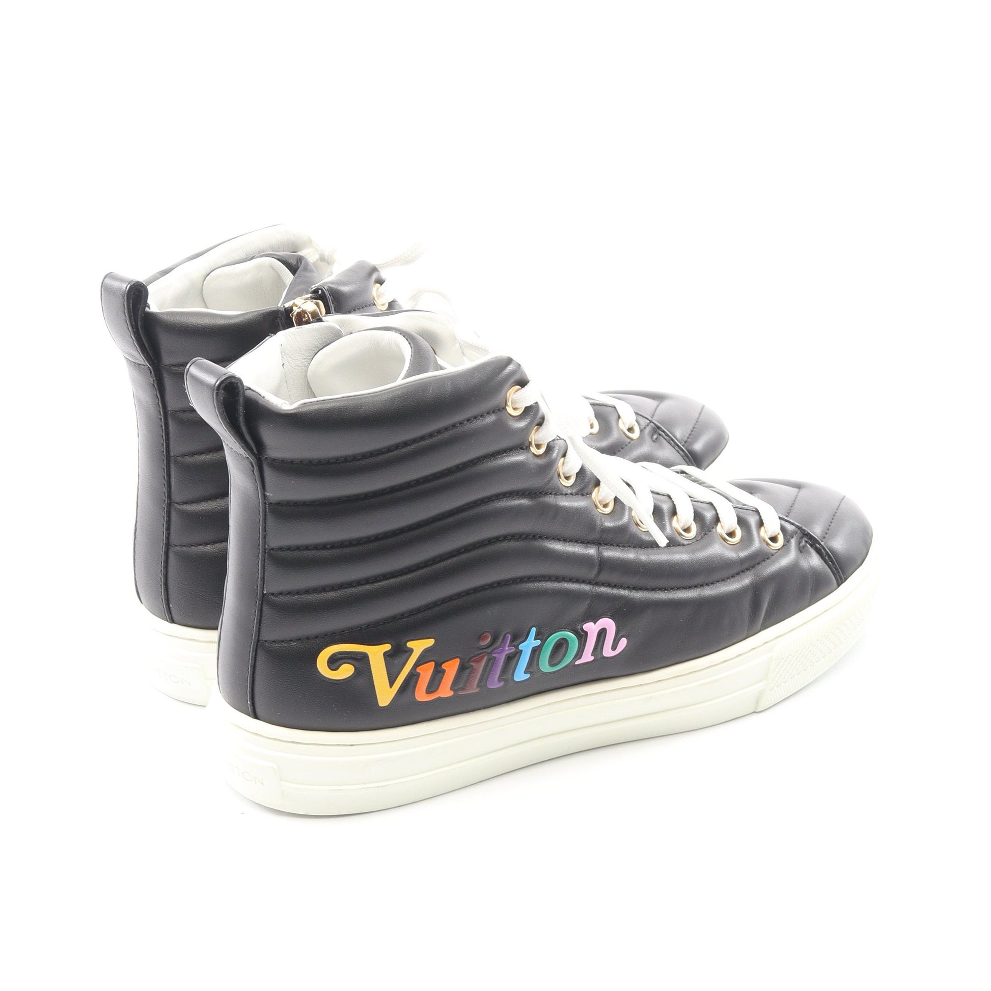 ステラーライン ハイカットスニーカー レザー ブラック ルイヴィトン シューズ LOUIS VUITTON