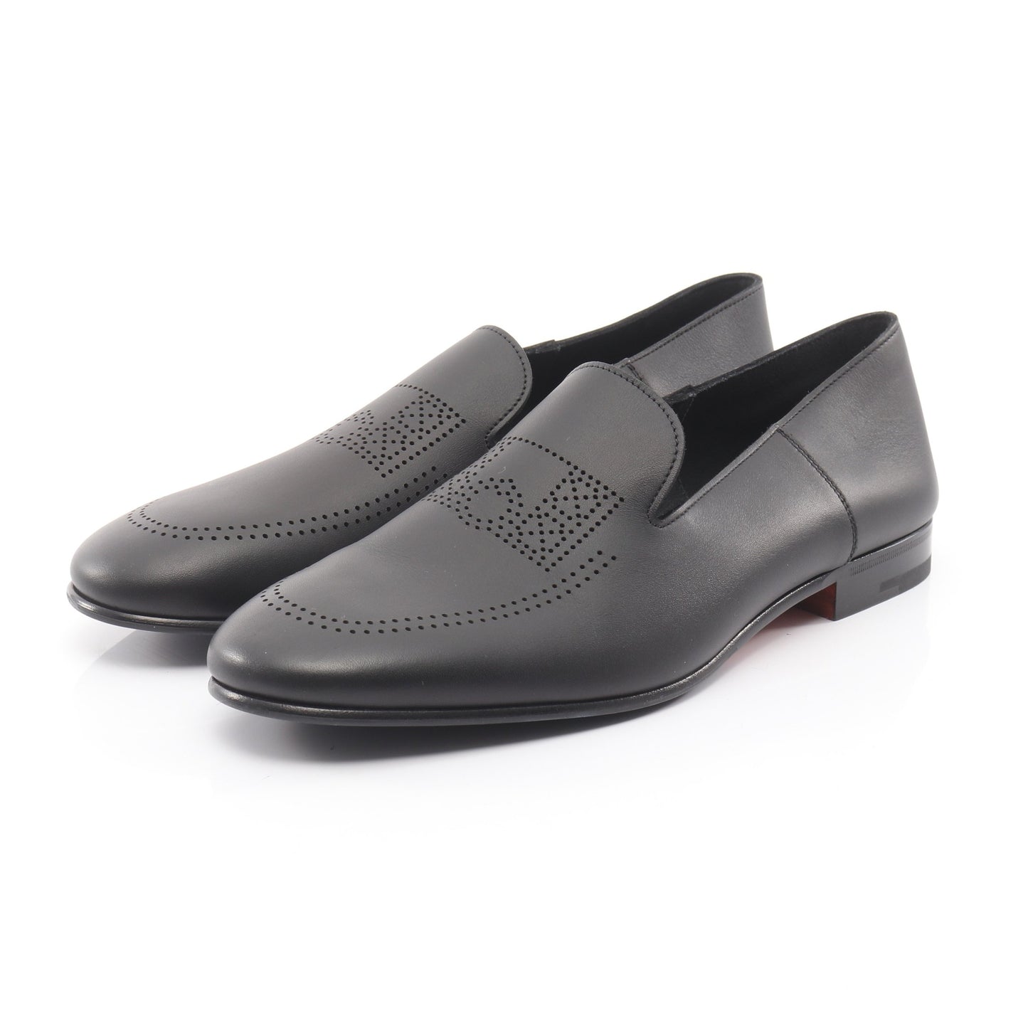 エクリプス モカシン レザー ブラック エルメス シューズ HERMES