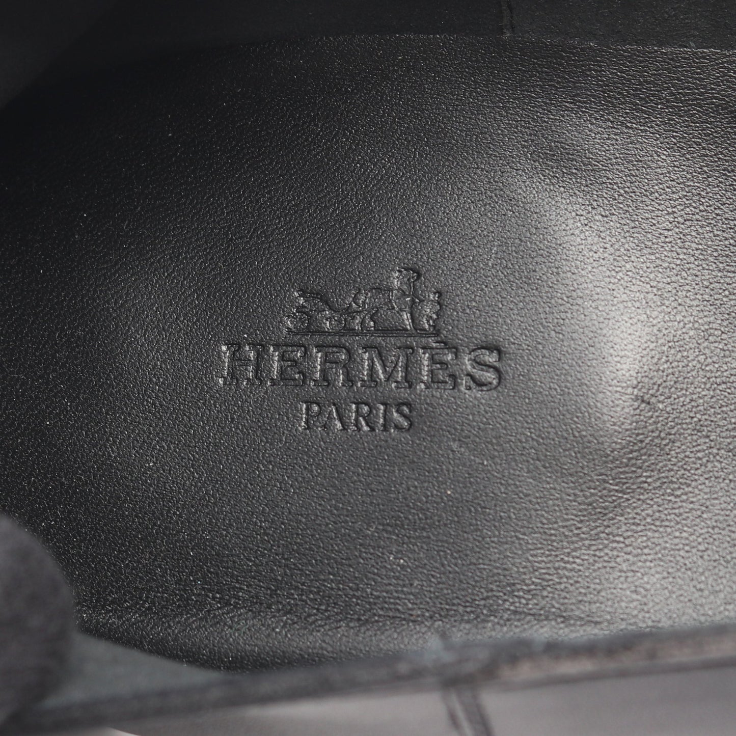 エクリプス モカシン レザー ブラック エルメス シューズ HERMES