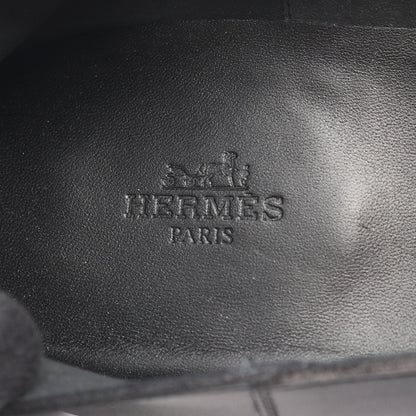 エクリプス モカシン レザー ブラック エルメス シューズ HERMES