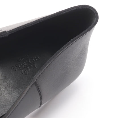 エクリプス モカシン レザー ブラック エルメス シューズ HERMES