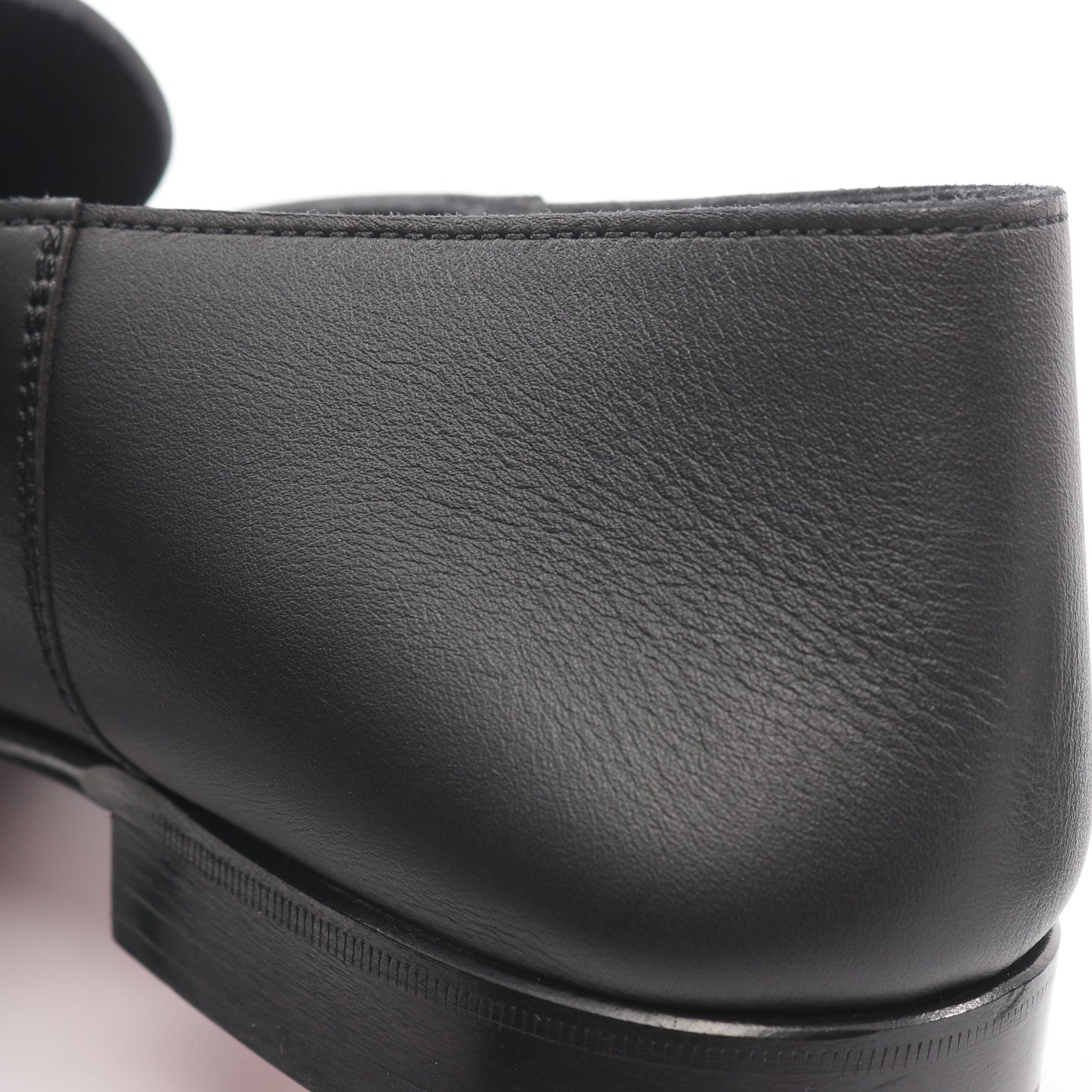 エクリプス モカシン レザー ブラック エルメス シューズ HERMES